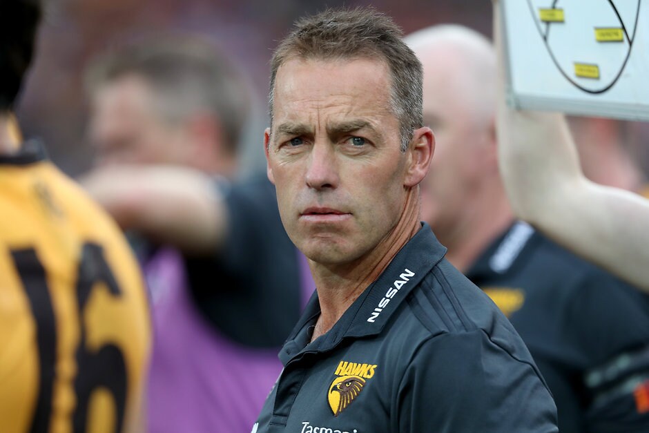 AFL 2019 Round 01 - Adelaide v Hawthorn ADELAIDE, AUSTRALIA - MARCH 23: Alastair Clarkson, Senior Coach of the Hawks during the 2019 AFL round 01 match between the Adelaide Crows and the Hawthorn Hawks at Adelaide Oval on March 23, 2019 in Adelaide, Australia. (Photo by James Elsby/AFL Photos)